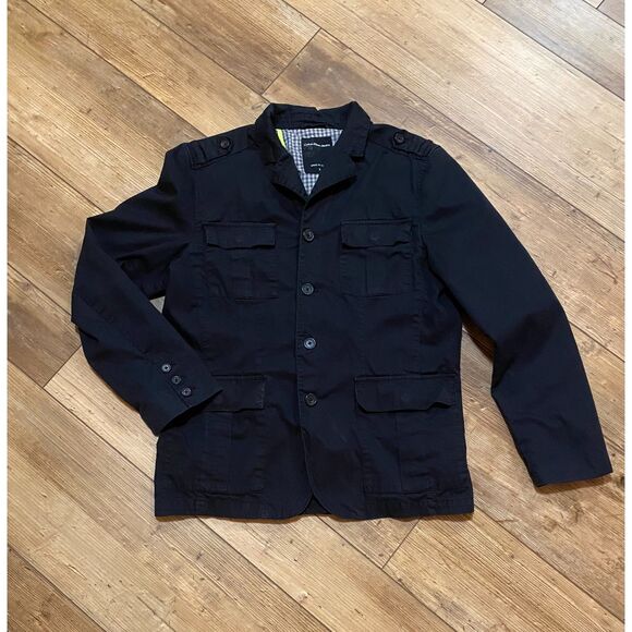 CALVIN KLEIN JEANS Navy Blue Utility Jacket Coat Sz Large - Picture 1 of 7
